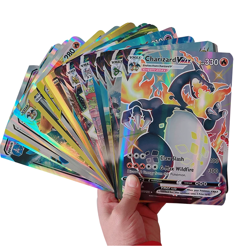 Cartes Pokémon de Grande Taille 15x21cm, Vmax, Vstar, GX, Lettres de Vministériels x, Arc192., Pikachu, Dracaufeu, Super Rare, Arc-en-ciel, 30 à 5