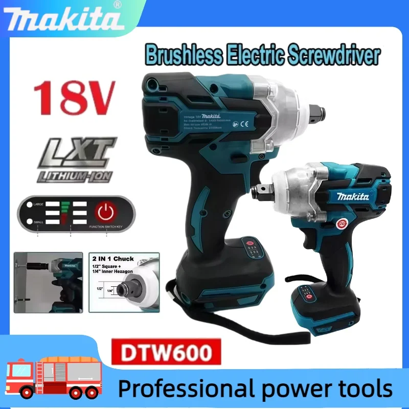 

Makita DTW600 High Torque Rechargeable Tool Brushless Electric Wrench Impact Wrench Cordless Auto Repair Power Tools