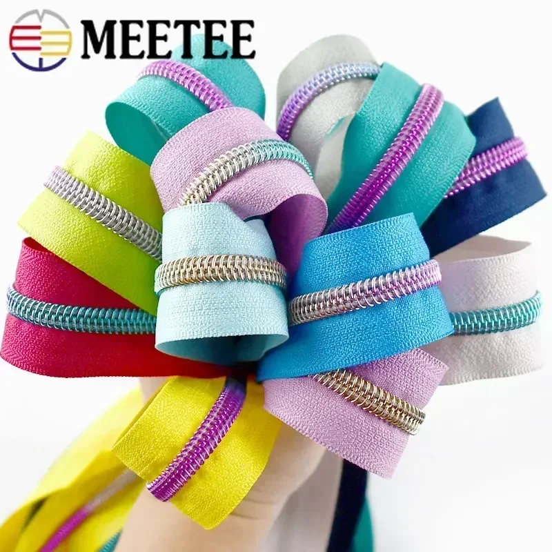 2/3/4/5 Meter 5 # Nylon-Reißverschlussband mit Reißverschlussschiebern, Spulenreißverschlusstaschen, Rucksack, Kleidung, Reißverschlüsse,