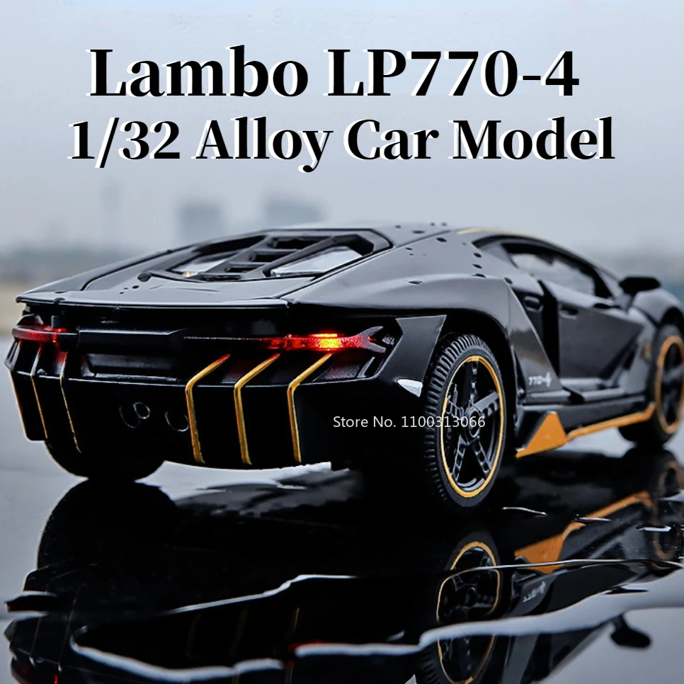 

1:32 Lambo LP770-4 Alloy Sports Car Model Diecasts & Toy Vehicles Car Sound Light Super Racing Lifting Tail Pull Back Kids Toys