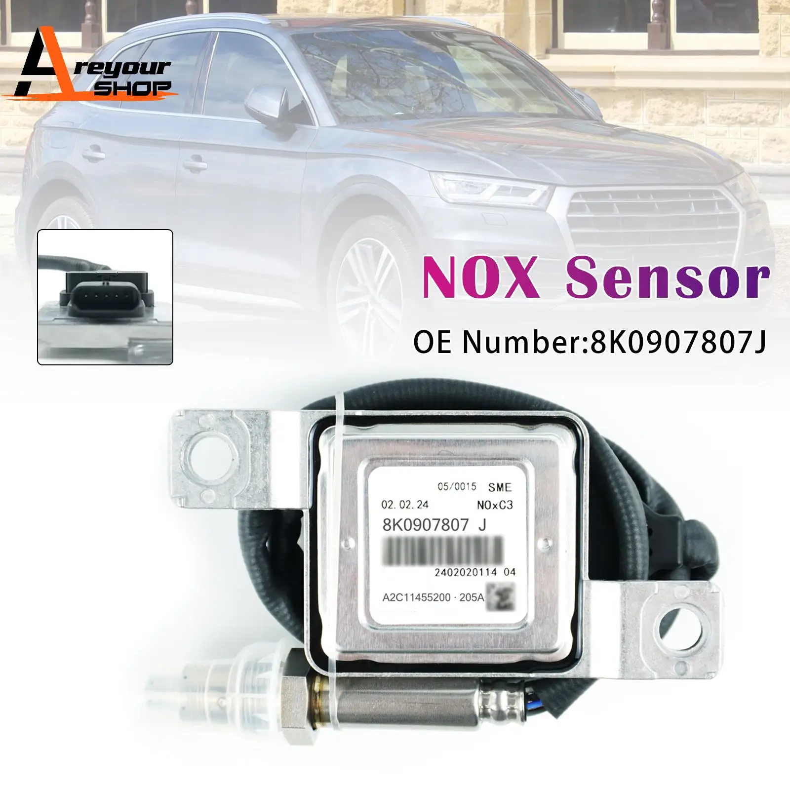 

Датчик Areyourshop NOX Pre Cat 8K0907807J для Audi A4 B8 A4 Allroad A5 A6 Q5 2,0