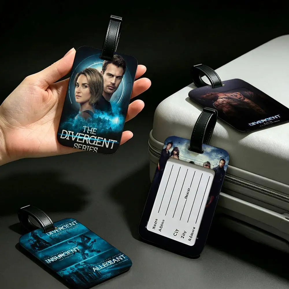 Divergent Movie Classic Durable PVC Anti lost Baggage Tag With Info Card Lightweight Luggage Identification Label