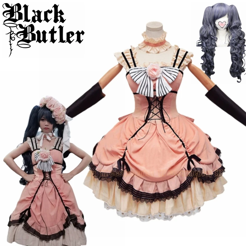 Anime Cosplay Black Butler Kuroshitsuji Ciel Phantomhive Kuroshitsuji Ciel Phantomhive Costume Short Dress Cosplay