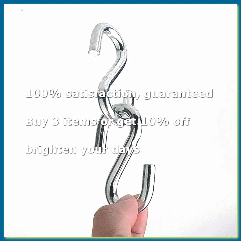 ●Heavy Duty S Hooks Ultra Thick Hammock S Shaped Hooks Galvanized Utility Hanger, Pack of 2-ABFB