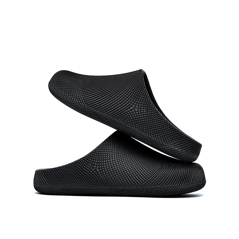 Men Women Closed Toe Slide Sandals 3D Textured EVA Platform Mules Non Slip Slides Indoor Outdoor Casual Shower Slippers