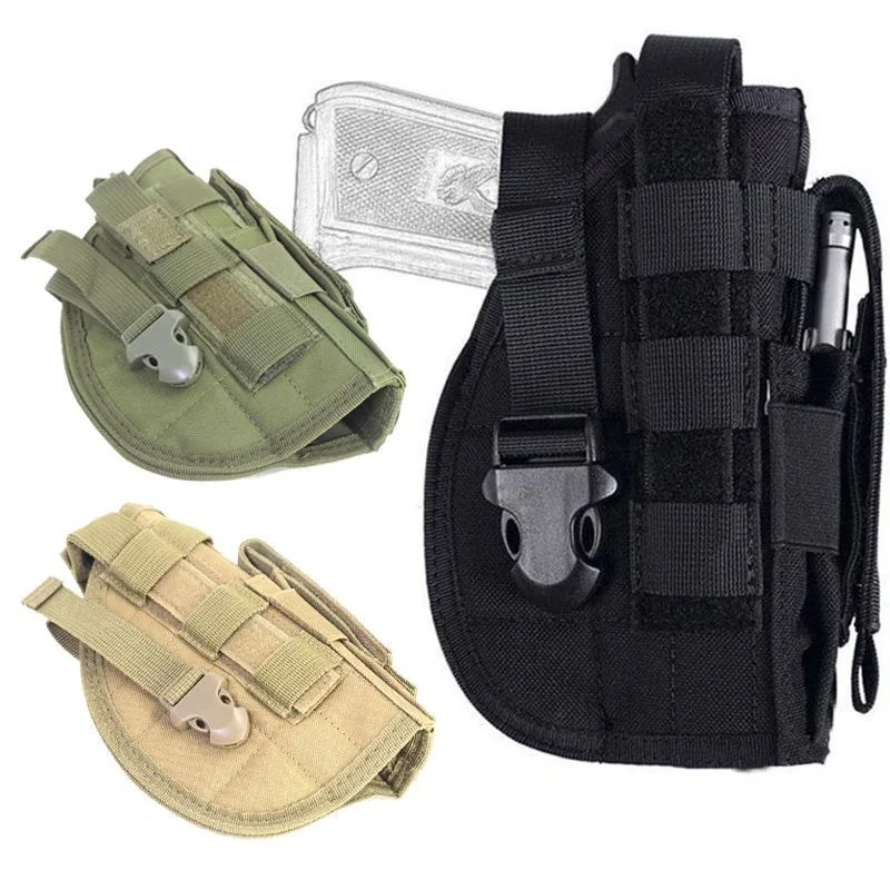 Universal Right Hand Tactical Gun Holster Hunting Belt Pistol Pouch for Pistol 92F Glock 17 18 19 All Hand Guns