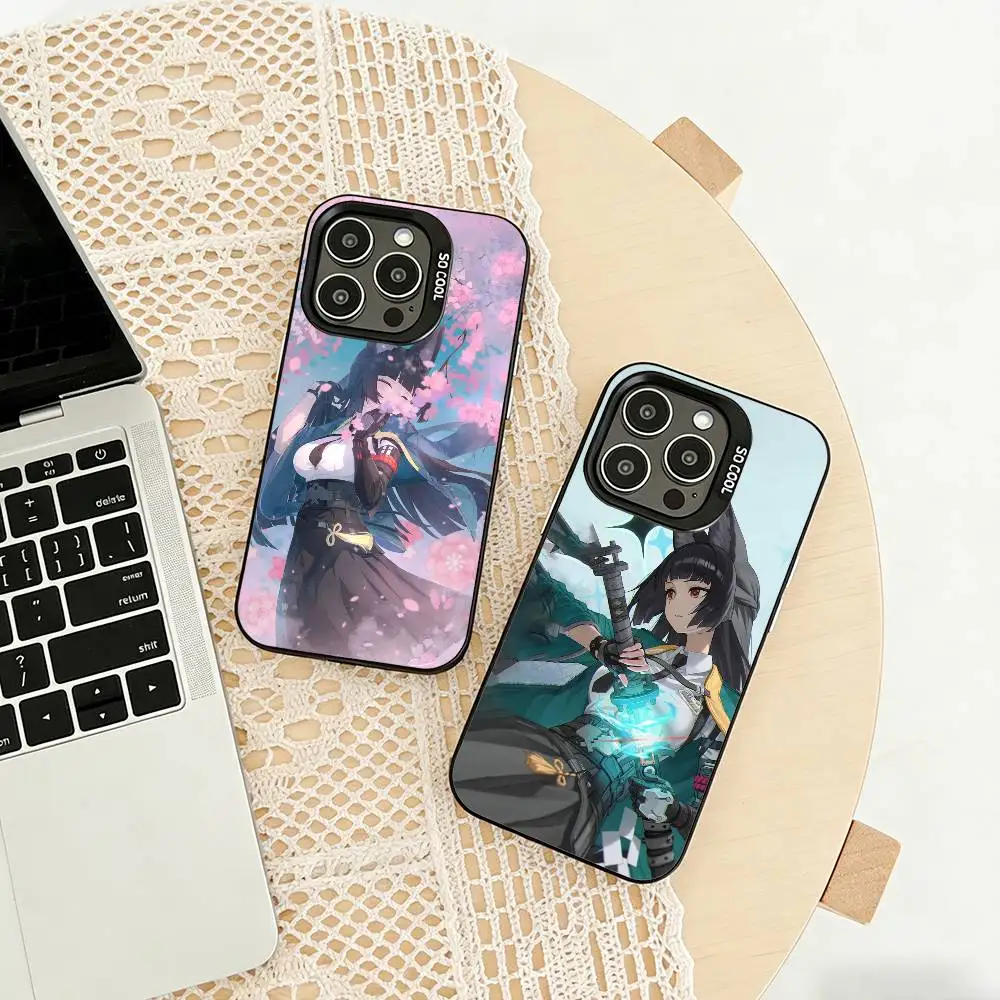 

Z Zone Zero Miyabi Hoshimi Phone Case For iPhone 17,16,15,14,13,12,11 Plus,Pro Max,XS,Colored silver phone case