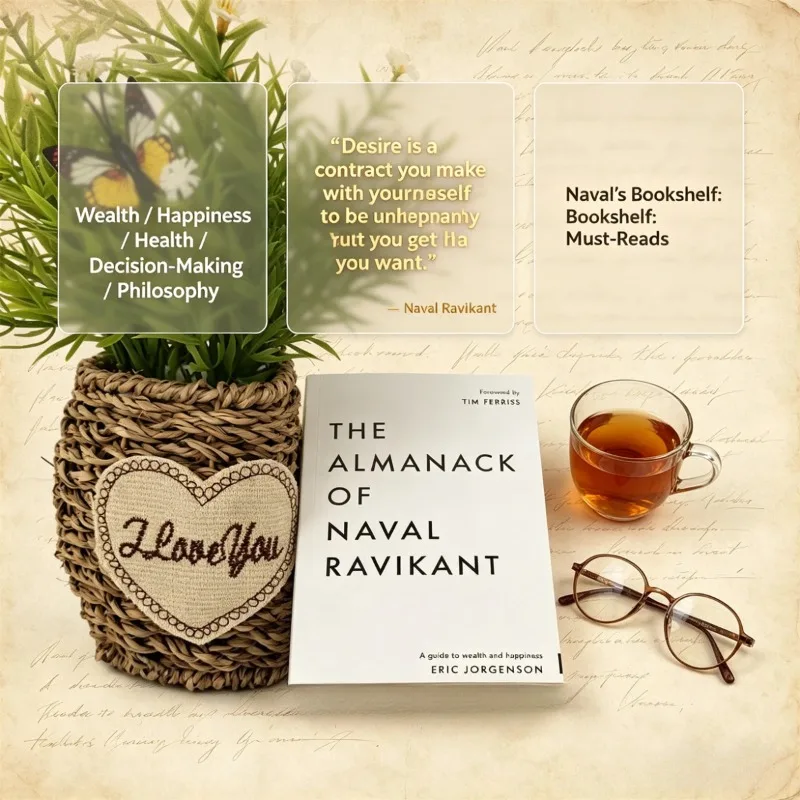 L'almanach de Naval Ravikant : Guide ultime vers la richesse et le bonheur, livre broché en anglais pour les entrepreneurs et livre sur la vie