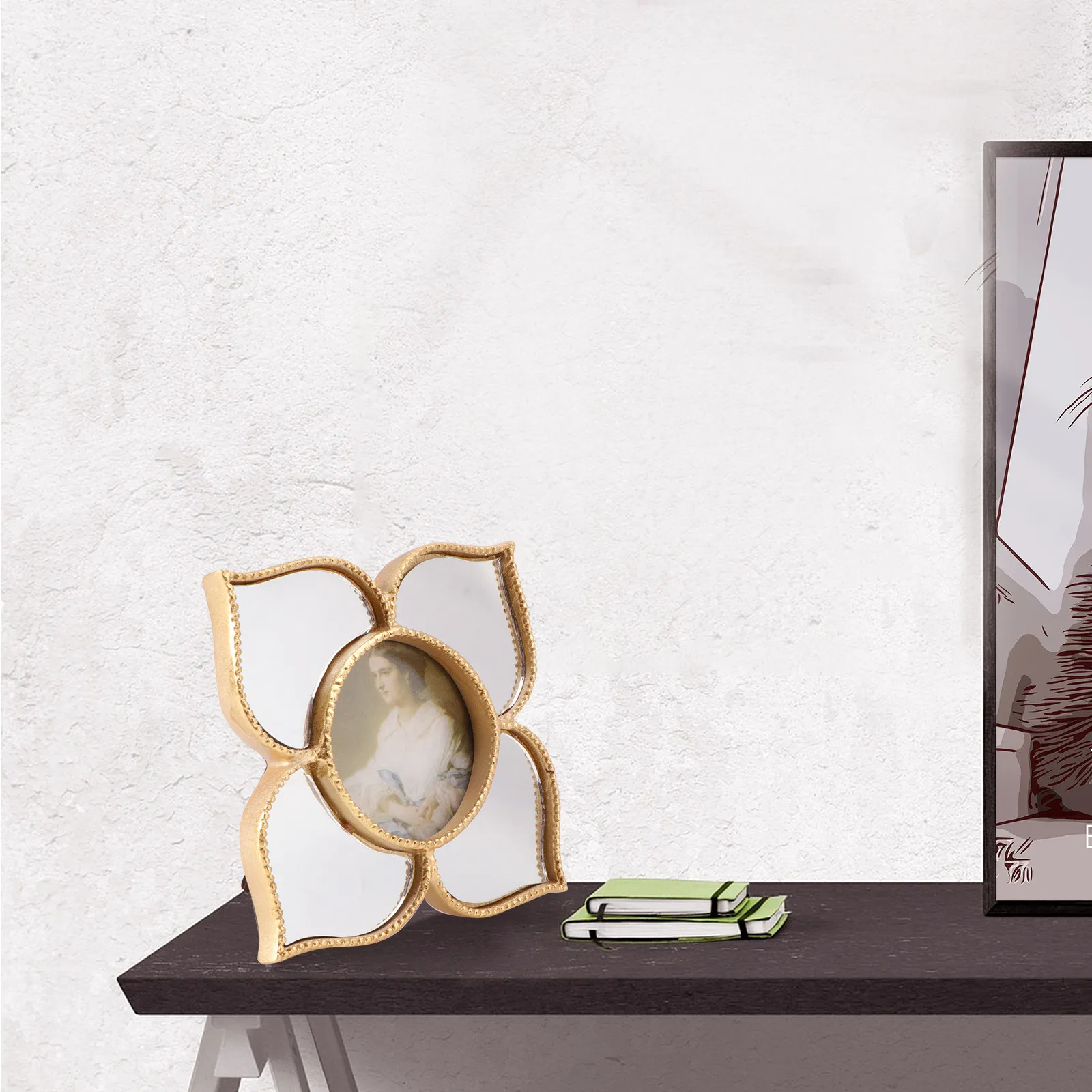 Home Photo Frame Decor Prop Creative Picture Carving Resin Adornment Desktop Decoration