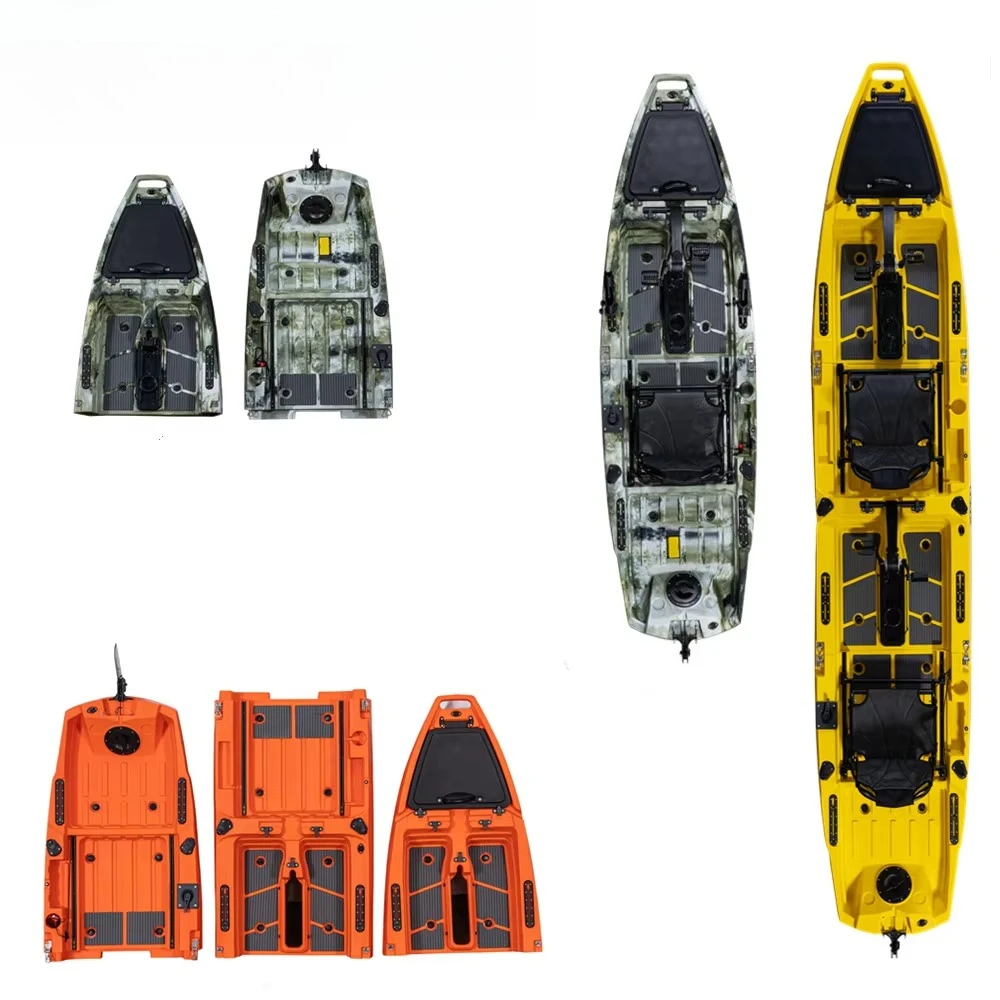 2 أو 3 قطع واحدة مزدوجة المجاذيف انفصال وحدات دواسة الصيد كاياك موتور قارب المروحة لمياه المحيط #1