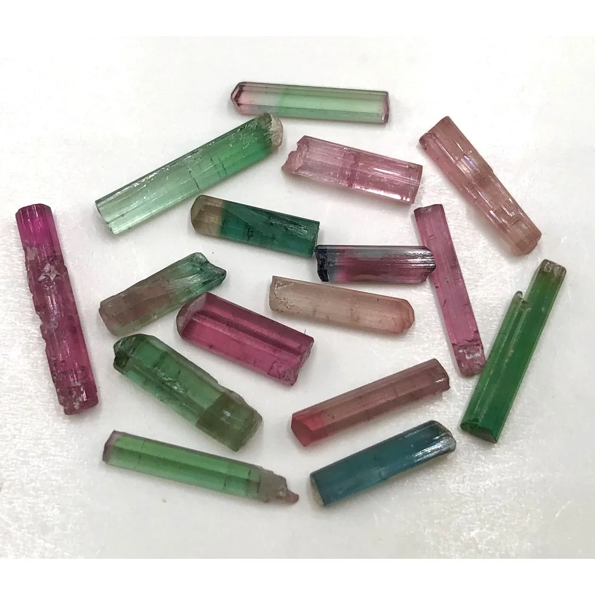 Brazilian Elbaite Crystal Points, 10g 5-15mm Mixed Colors, Display Box for Jewelry Making & Wire Wrapping Supplies