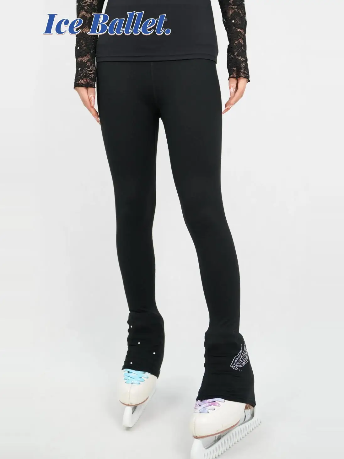 厚みのあるアイススケートパンツ女性のバレエフィギュアスケートパンツ秋冬暖かい大人の試験グレードアイスホッケースポーツフィットネス