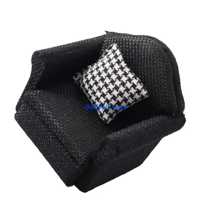 

Q0KB Dollhouses Plush Miniature Sofa Furniture For Toyhouses Jewelry Box Design Safe Childrens Play