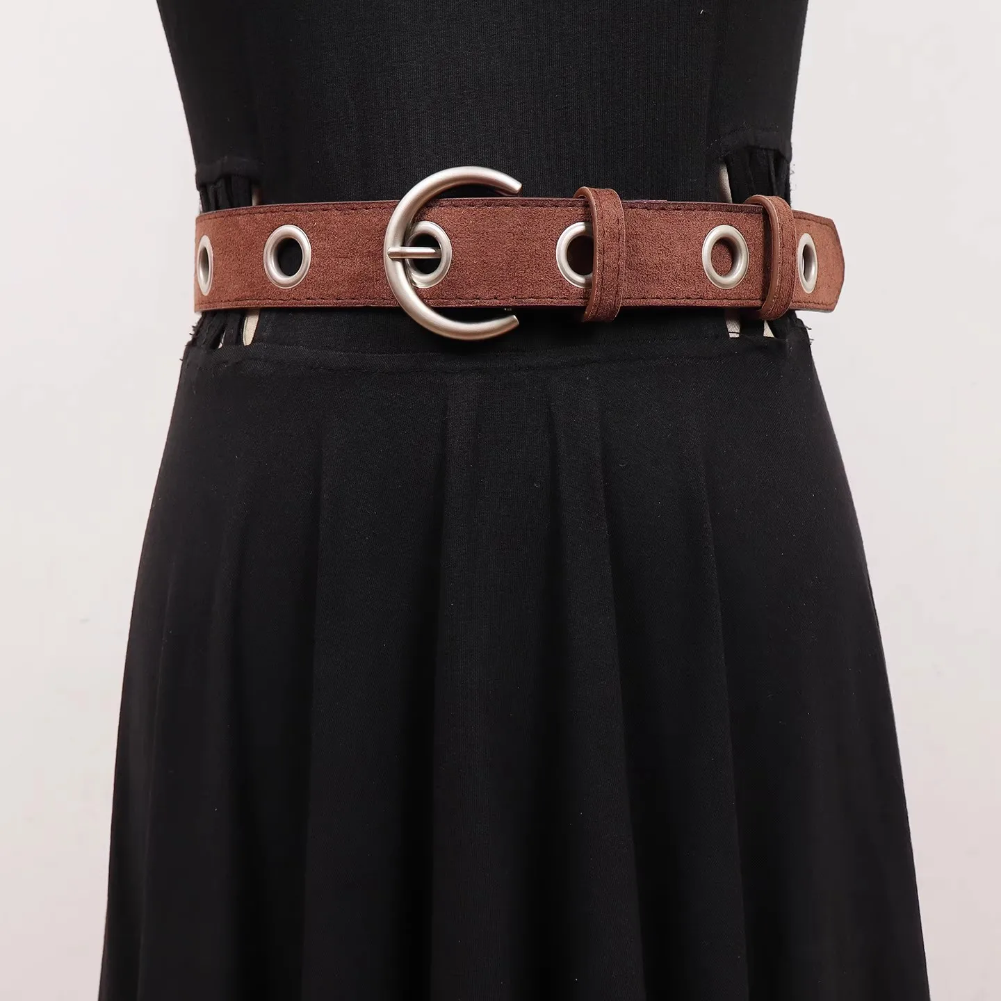 가짜 스웨이드 가죽 벨트 여성 PU 가죽 속이 빈 Cummerbunds 여성 드레스 코르셋 허리띠 벨트 장식 와이드 벨트 R2640