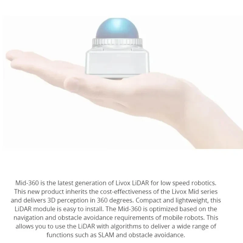 Livox Mid-360 Lidar Minimal Detection Range Original In Stock For Self-Driving Robots