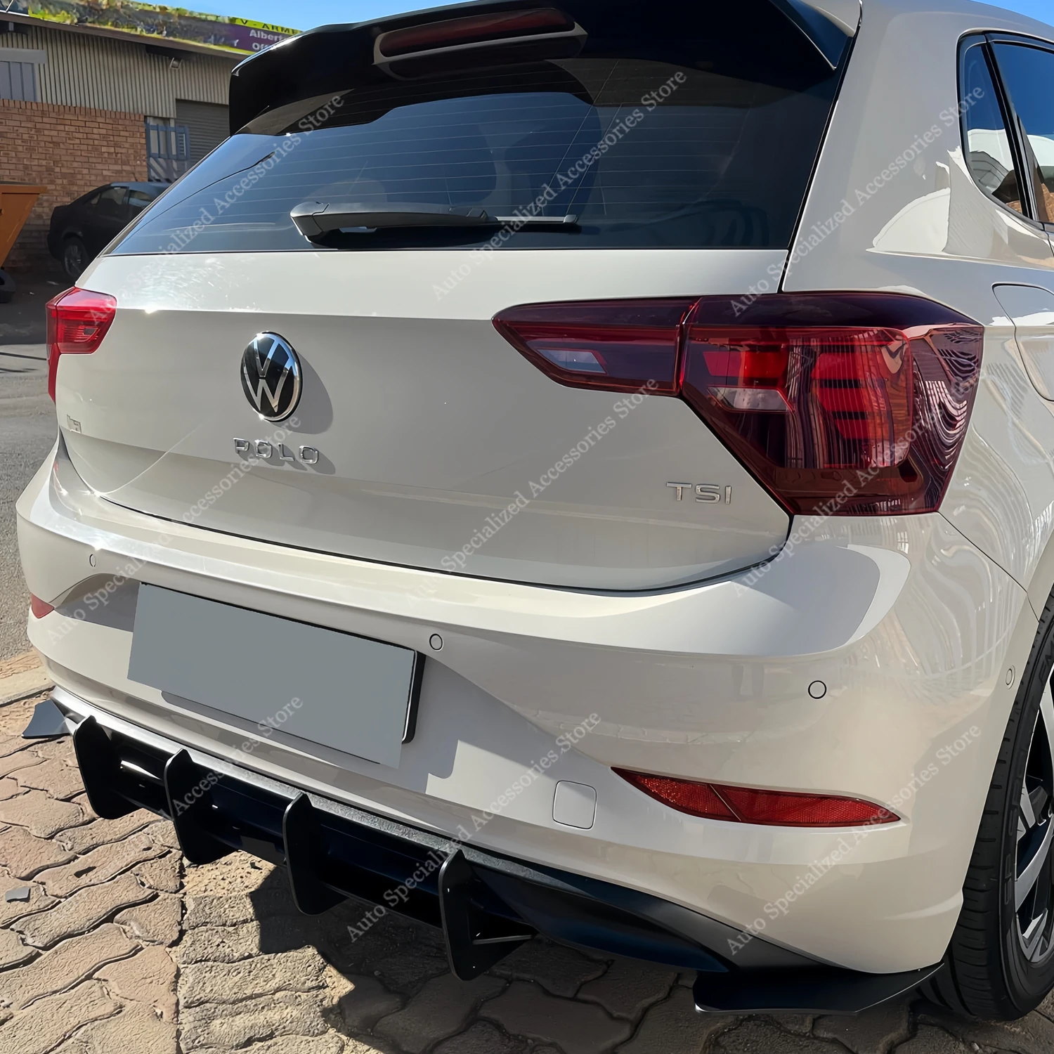 

Задний диффузор с 4 ребрами, разветвитель заднего бампера для VW Polo 8 AW TSI Life 2022-2025, подтяжка лица, поло TSI, стандартные обвесы хэтчбека