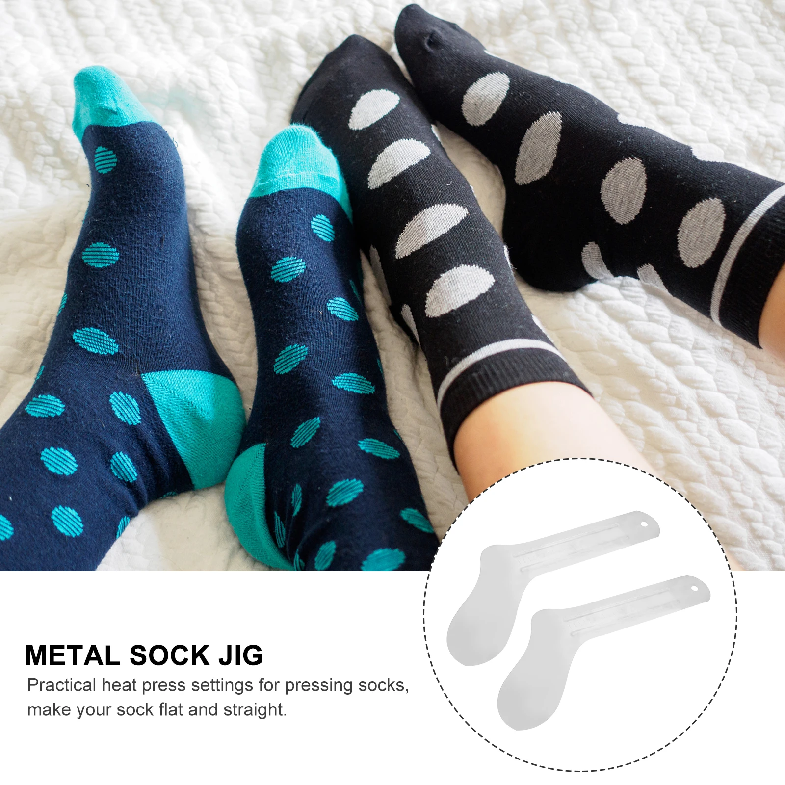 

2 Pcs Sock Shaping Board Sublimation Tool Aluminum Metal Straight Socks Jig Dye Press Transfer Art Supplies Craft