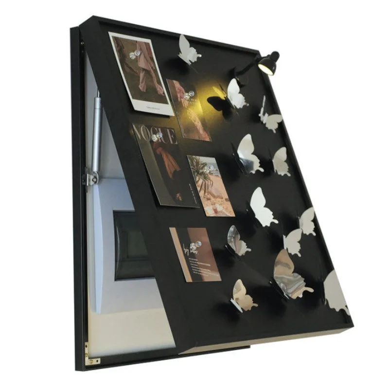 decorazione-per-contatore-elettrico-design-con-farfalle-copertura-magnetica-per-quadro-di-distribuzione-lavagna-nera