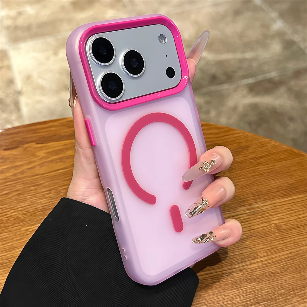 Dopamine Original Orange Magnetic Matte Case for iPhone 17 16 Pro Max 15 14 Plus 13 12 11 for Magsafe Translucent Frosted Cover