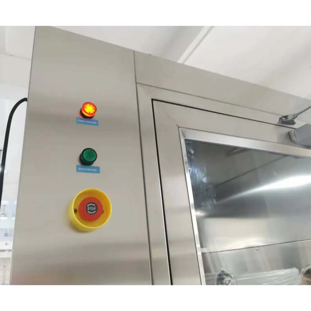 دش هواء مزدوج النفخ من الفولاذ المقاوم للصدأ قابل للتعديل لسرعة الرياح للزهما وحدات خالية من الغبار معدات الغرفة النظيفة دش الهواء