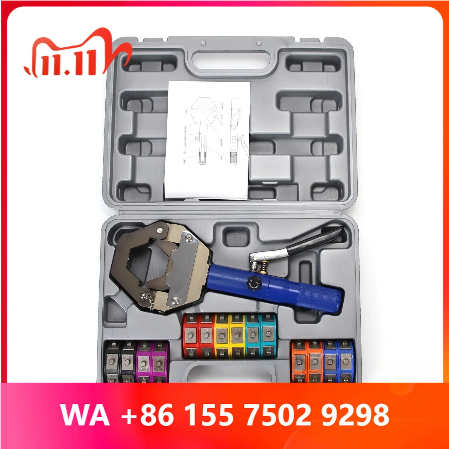 Manual Hydraulic Hose Crimping Tool Auto A/C Hose Crimper Repair Air Condition Hose