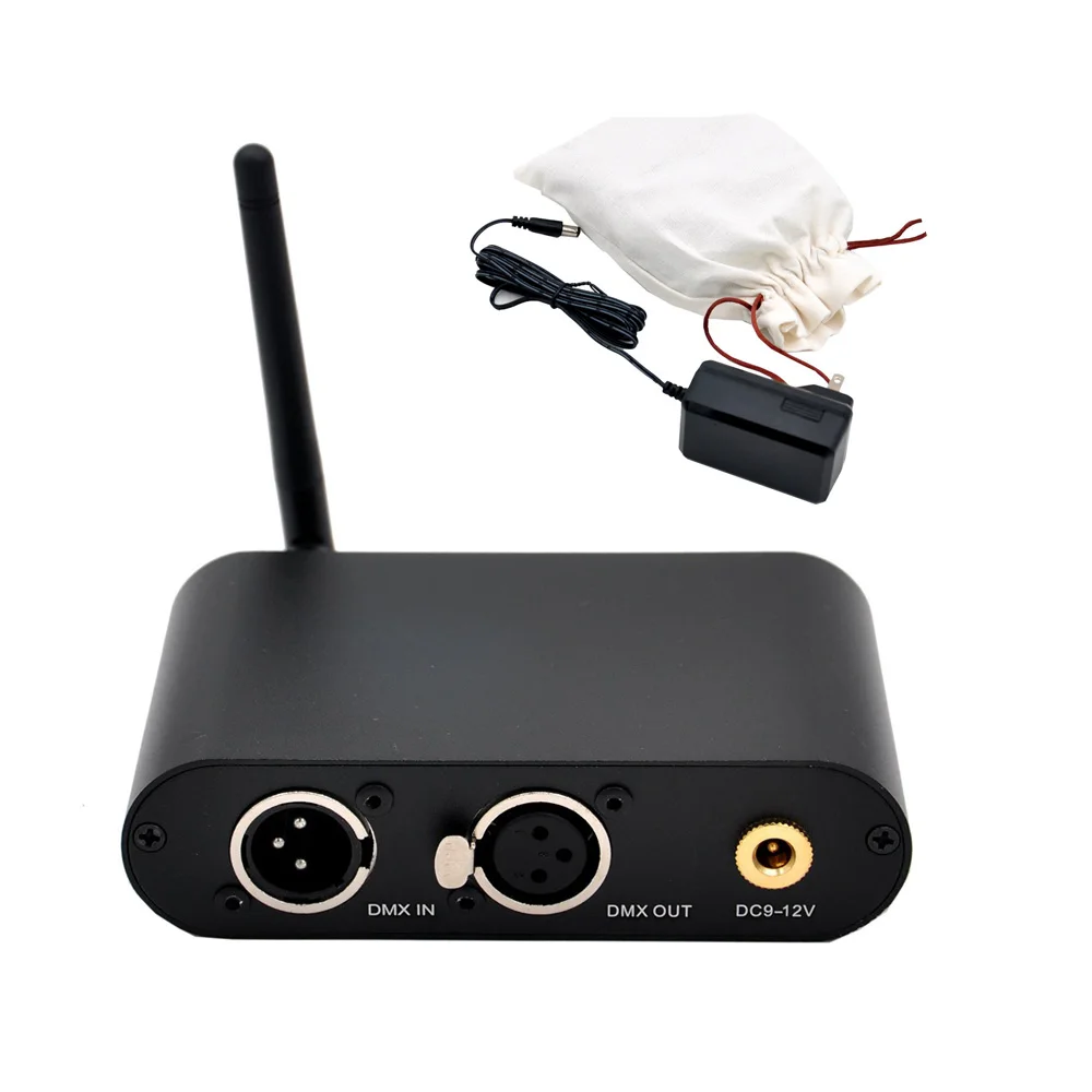 2.4G Wireless Stage Light Controller Transmitter Receiver Aluminum Box DMX512 Remote Lighting Control Receiver Transmitter Box