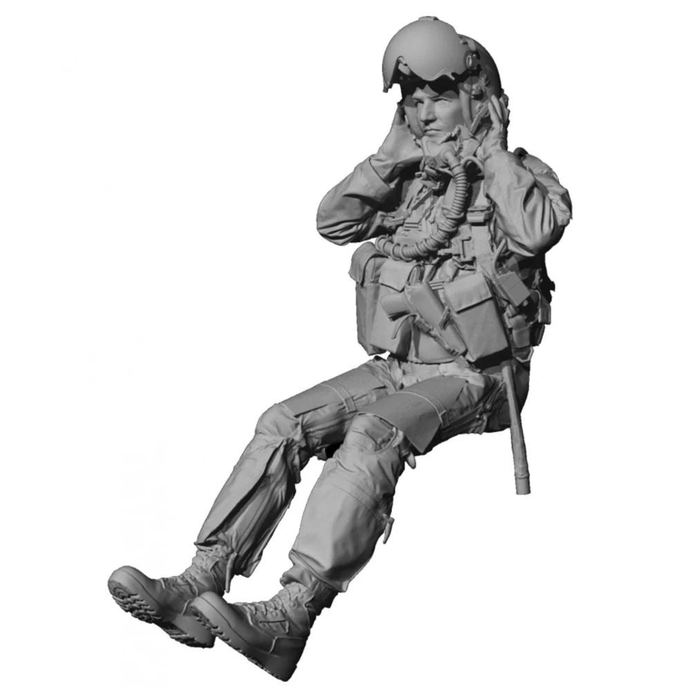 Piloto de combate moderno USAF, soldado de figura modelo de resina, temas militares, kit sin montar y sin pintar, 1/32