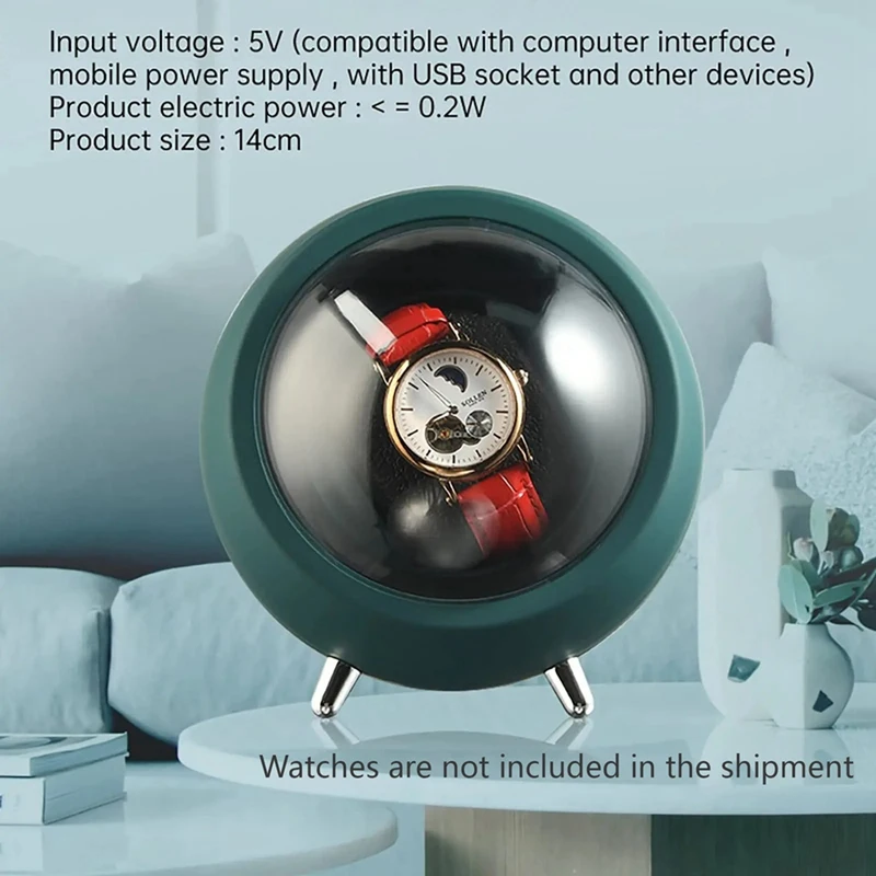 Watch Winder for Automatic Watches Watch Box Automatic Winder (Creamy-White)