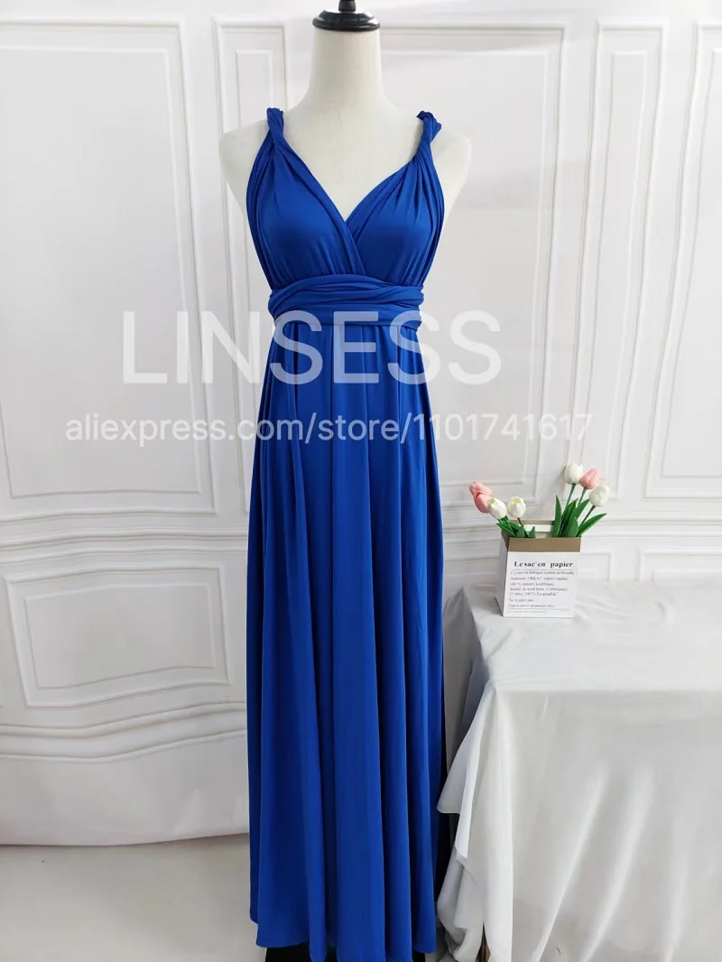 Roest Bruidsmeisje Jurk Infinity Multiway Maxi Bruidsmeisje Jurk Formele Wrap Trouwavond Jurk Bruiloft Cocktail Floor Length