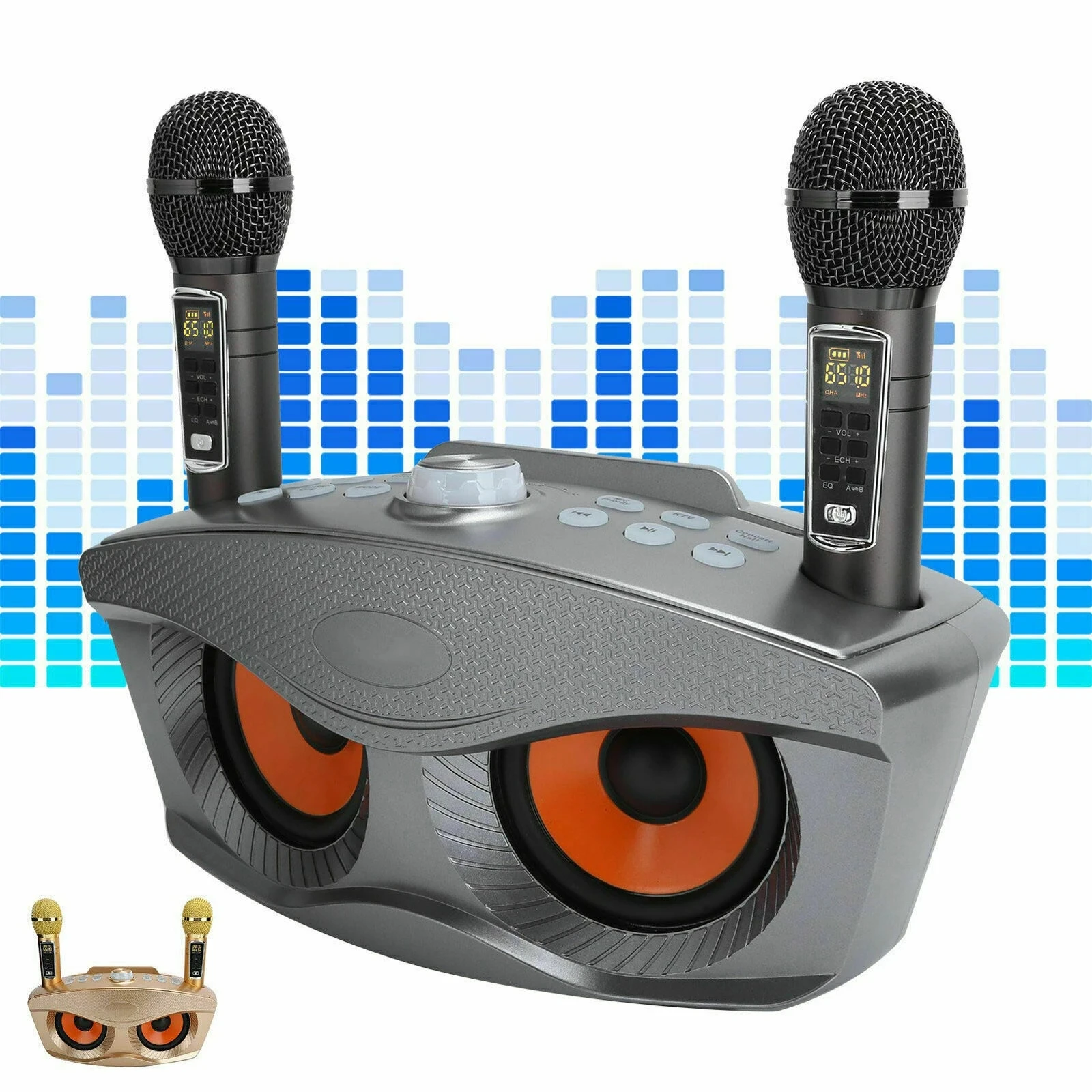 

SD306Plus 30W High power Wireless Bluetooth Speaker With 2 Mic Karaoke Speaker All-in-one Machine Support TF/USB Play Big Volume