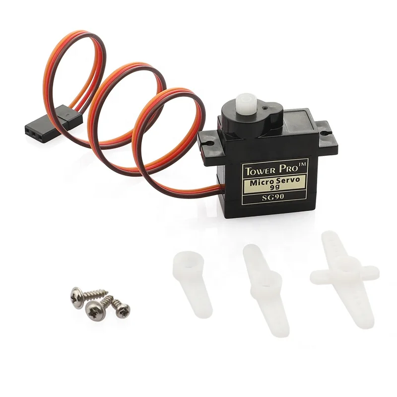 10PCS Micro 1.6KG 4.8-6V SG90 9g Black Servo Motor For RC 450 Helicopter Car Boat Planes Fixed Wing Aircraft Parts For Tower Pro