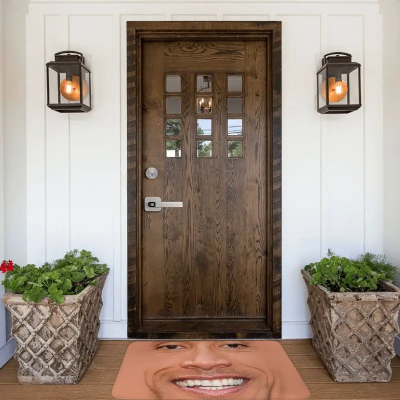 The Rock Dwayne Meme Front Door Mat Anti-Slip Outdoor Quick Dry Doormat Kitchen Bedroom Entrance Rug Carpet