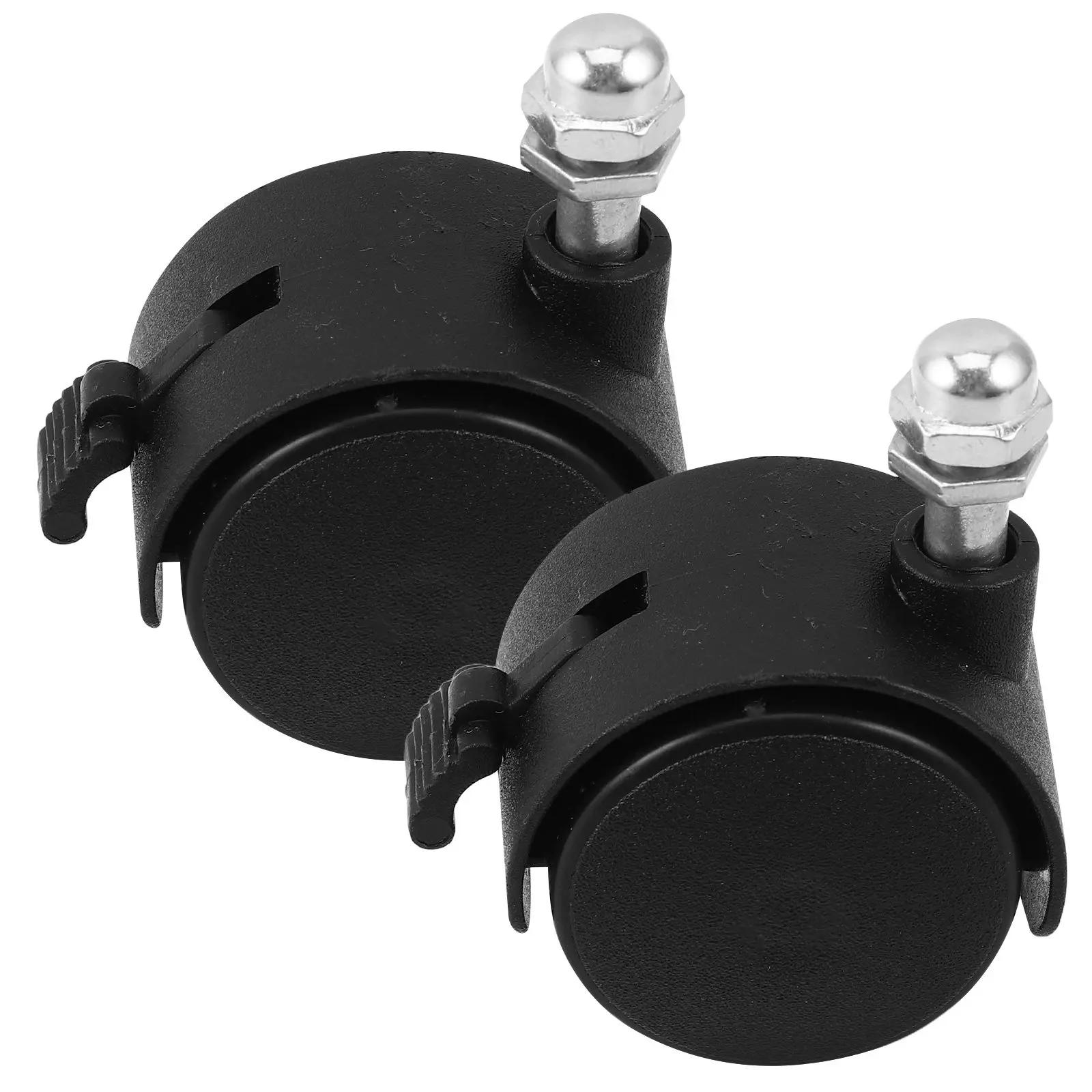 2Pcs Bath Seat Wheels Universal Caster Set with Brake Plastic Swivel Casters for Chairs Electric Heater Compatibility