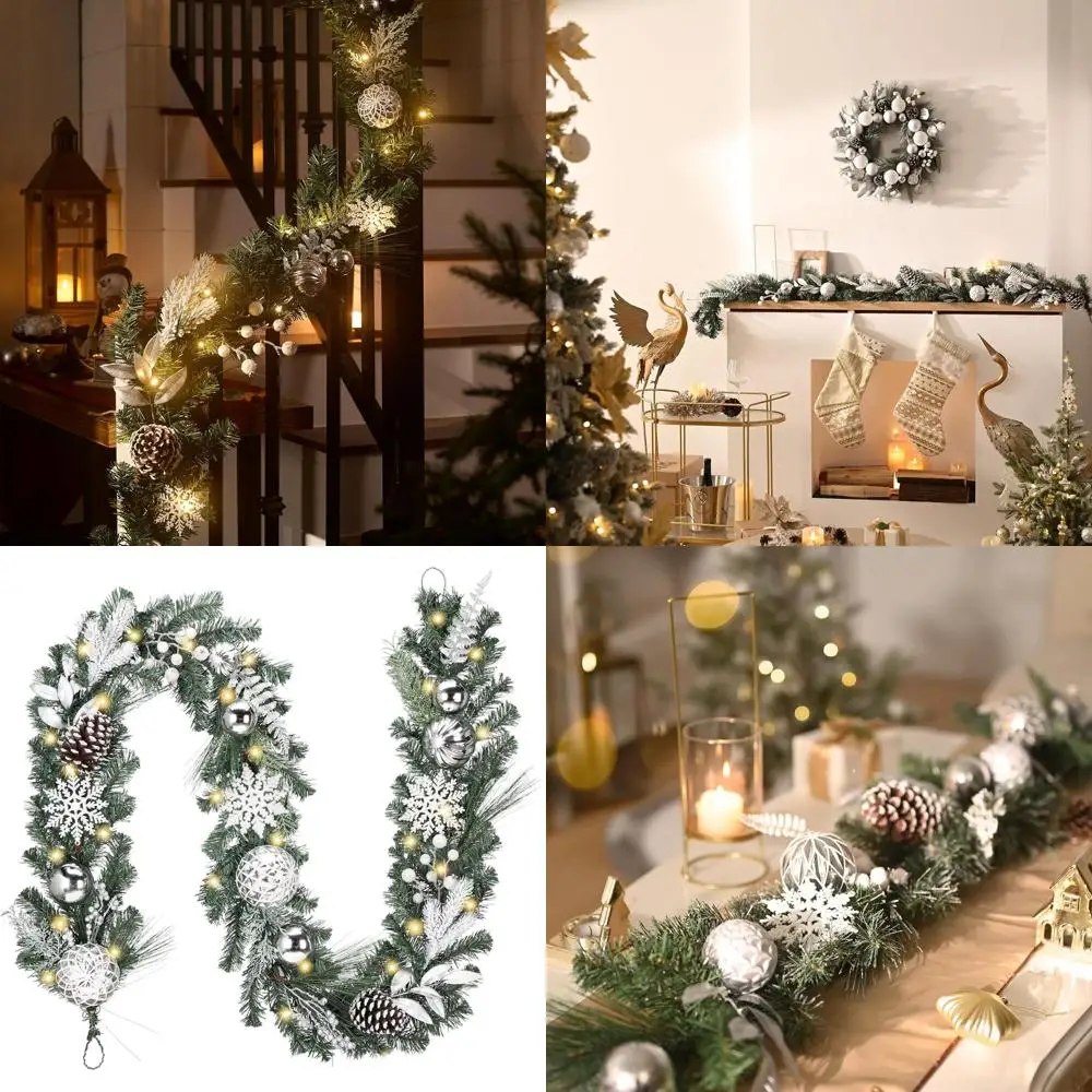 9-Foot Pre-Lit Garl… - image