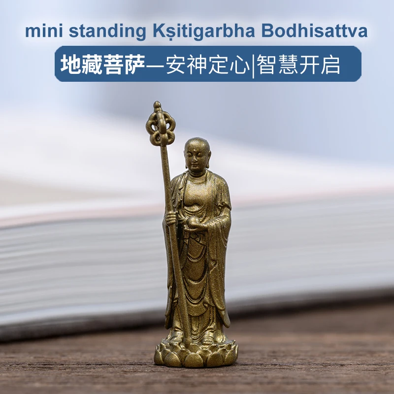 

Mini Ksitigarbha Buddha Statue – Handmade Mini Icon of Travel Protection & Spiritual Calm