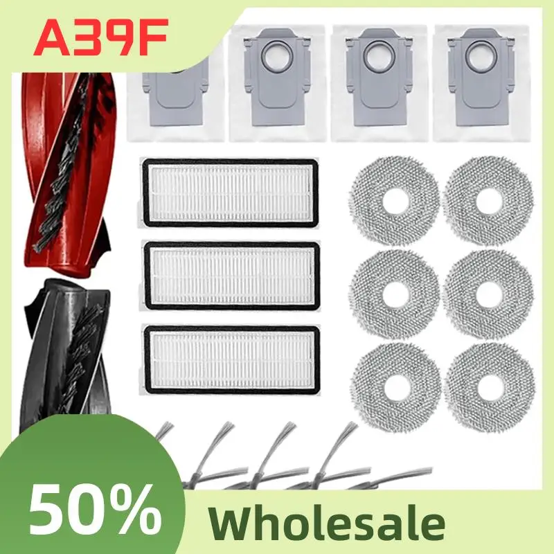 

Benchmade Quality Accessories Kit For Roborock Qrevo Curve/P20 Pro Robot Vacuum Cleaner Parts Main Side Brushes Dust Bags Filter