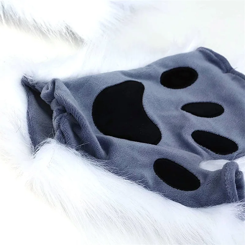 Kawaii Haarschmuck Fuchsohren Plüschschwanz Niedliche Pfoten Set Cosplay Sekundäre Yuan Anime Charaktere Ausstellung Requisiten Partykleid – Detail 19