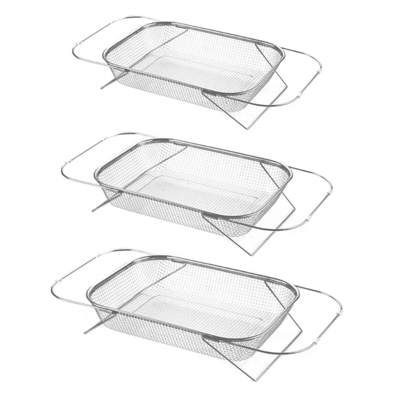 

Stainless Steel Retractable Drain Basket Kitchen Basket Vegetable Washing Drain Basin Household Living Room Fruit NEW arrival