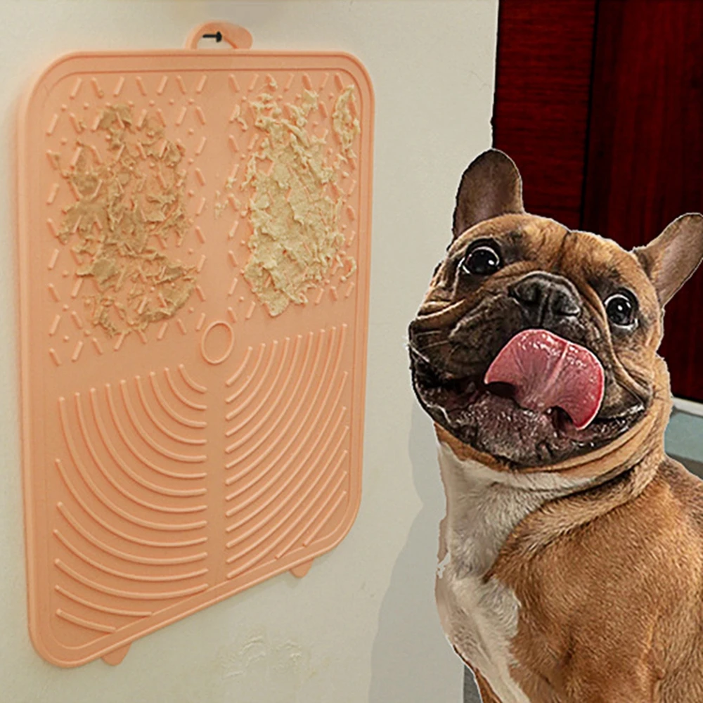 Silicone licking pad Pet Dog Lick Pad Bath Peanut Butter Slow Eating Licking Feeder Cats Lickmat Feeding Dog Lick Mat