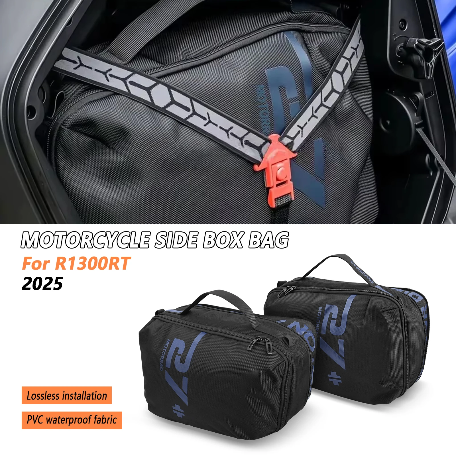 

Новые боковые сумки для багажа мотоцикла, черный верхний чехол, внутренняя сумка, боковая сумка-вкладыш, аксессуары для BMW R1300RT R1300 RT 2025