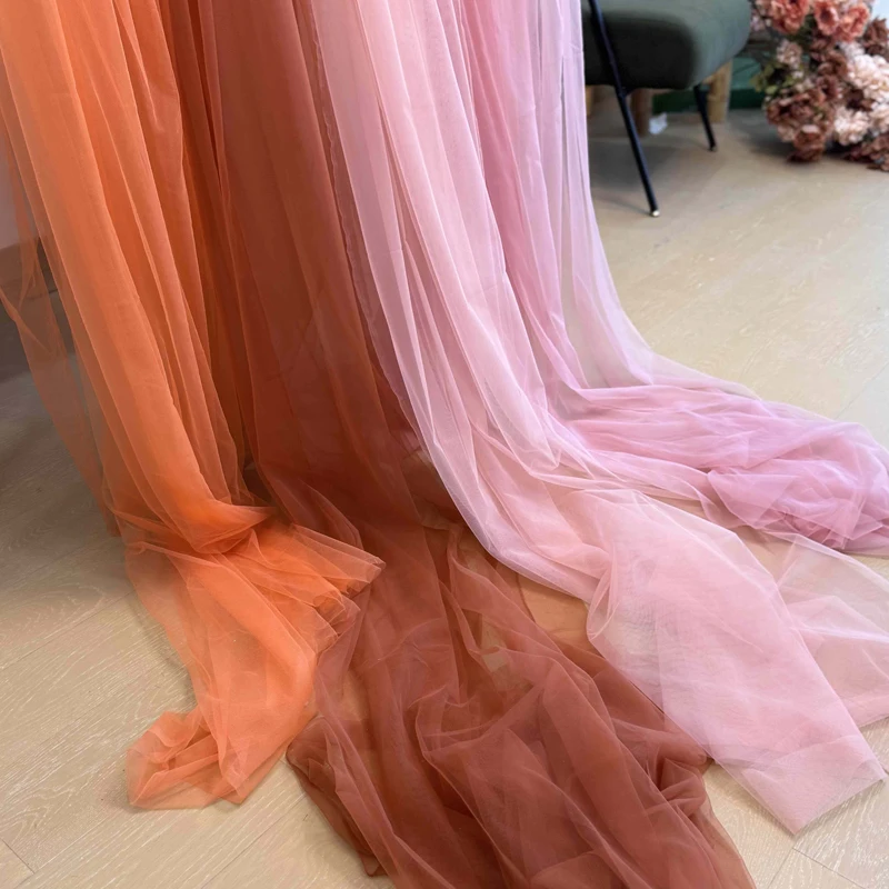 Pink Blush Soft Tulle Fabrics Decoration Curtain Clothing  Sewing Mesh Gauze Layout Chair Back Yarn Encryption DIY Material