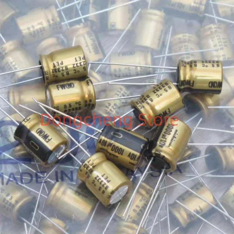 

Original Nichicon FW Series 6.3V-100V 1000uF/2200uF/3300uF/4700uF/6800uF/10000uF/ HIFI Audio Capacitor Gold shell New Genuine