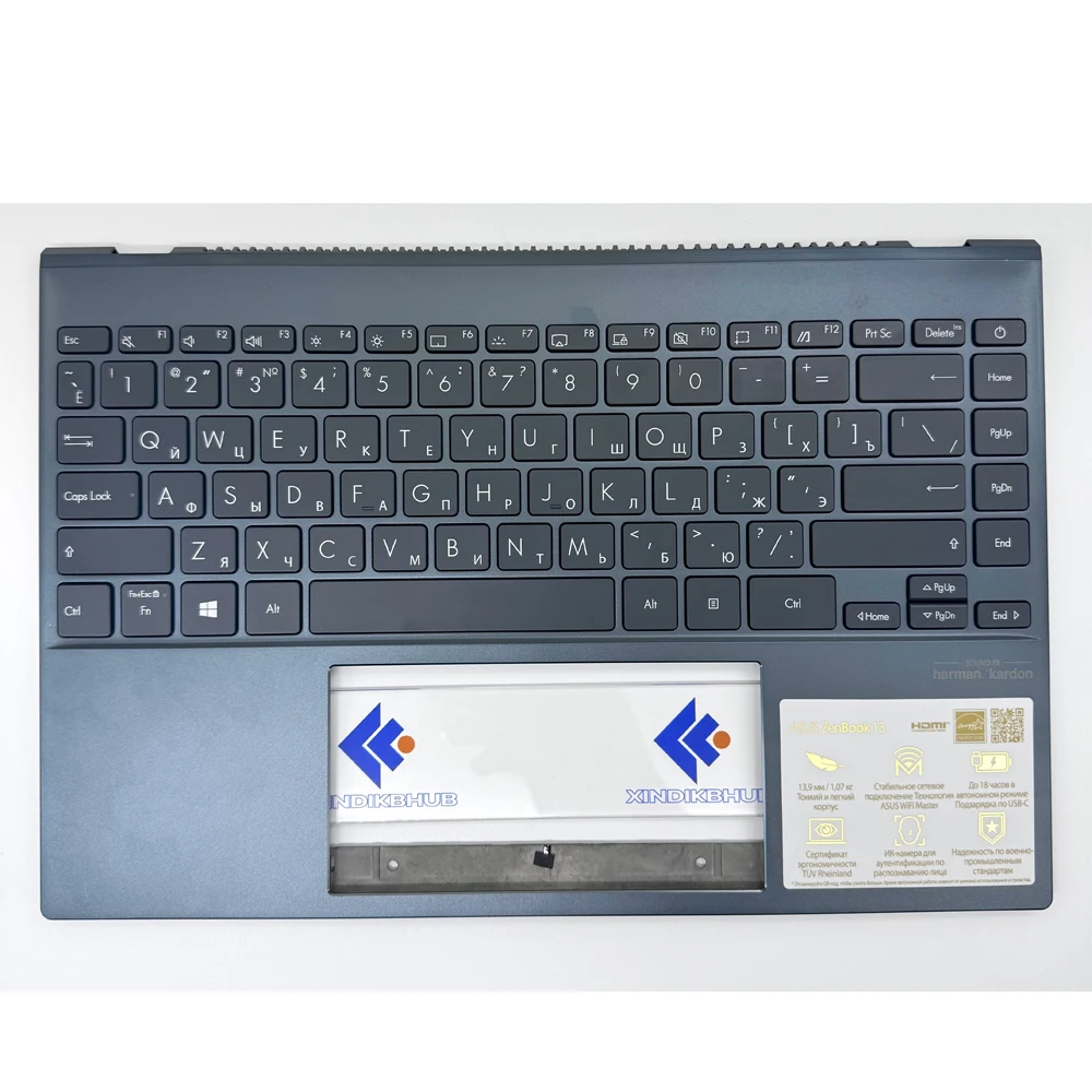 

Клавиатура для ноутбука с подсветкой и ксено-русской раскладкой для Asus ZenBook 13 UX325 UX325E UX325EA UX325J с корпусом C