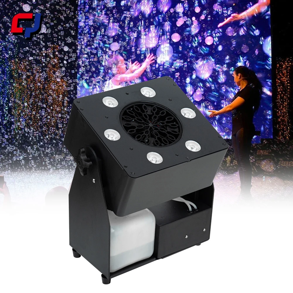 

LED RGBW Bubble Machine Stage Bubble Machine DJ Bubble Height 10m Performance Effects For Outdoor Wedding Bubble Blowing Machine