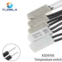 KSD9700 250V 5A 10A 16A 40~155 Degree Bimetal Disc Temperature Switch Normal Close Closed Thermostat Thermal Protector Fuses