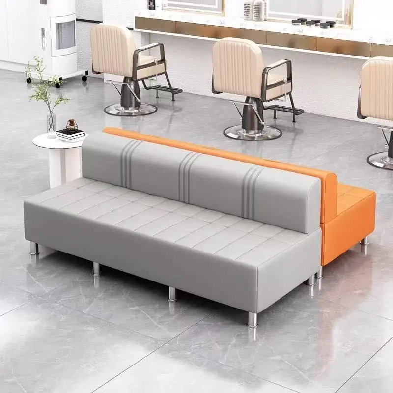 Hair Salon Waiting Chairs, Trendy Long Benches for Customers Waiting in Hair Salons, Custom-made Sofas for Hair Salon Rest Areas
