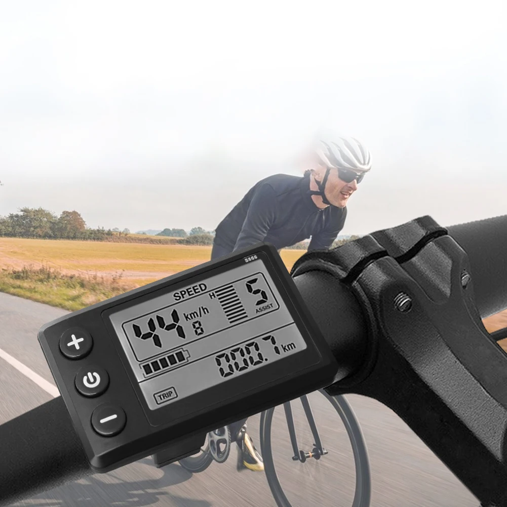 E Bike Dashboard Display with Clear Metrics and Waterproof Connection for Reliable Operation Across Voltage Types