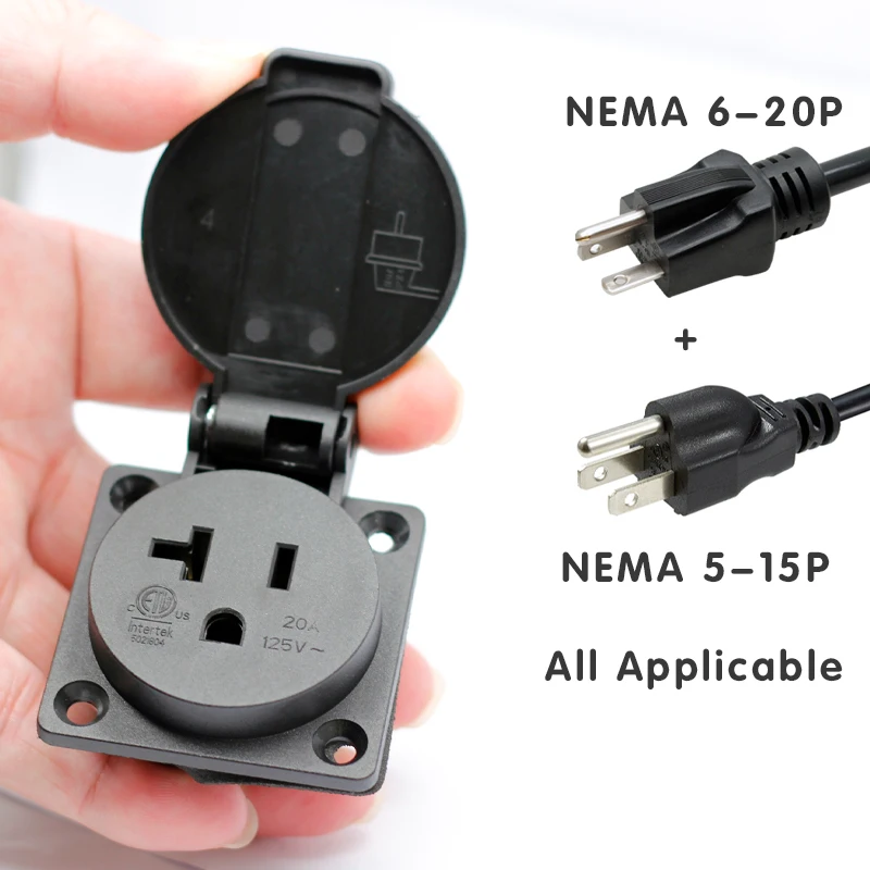 IEC 20A 250V AC power American US standard socket 3 PIN plug PDU socket connector - Image 4