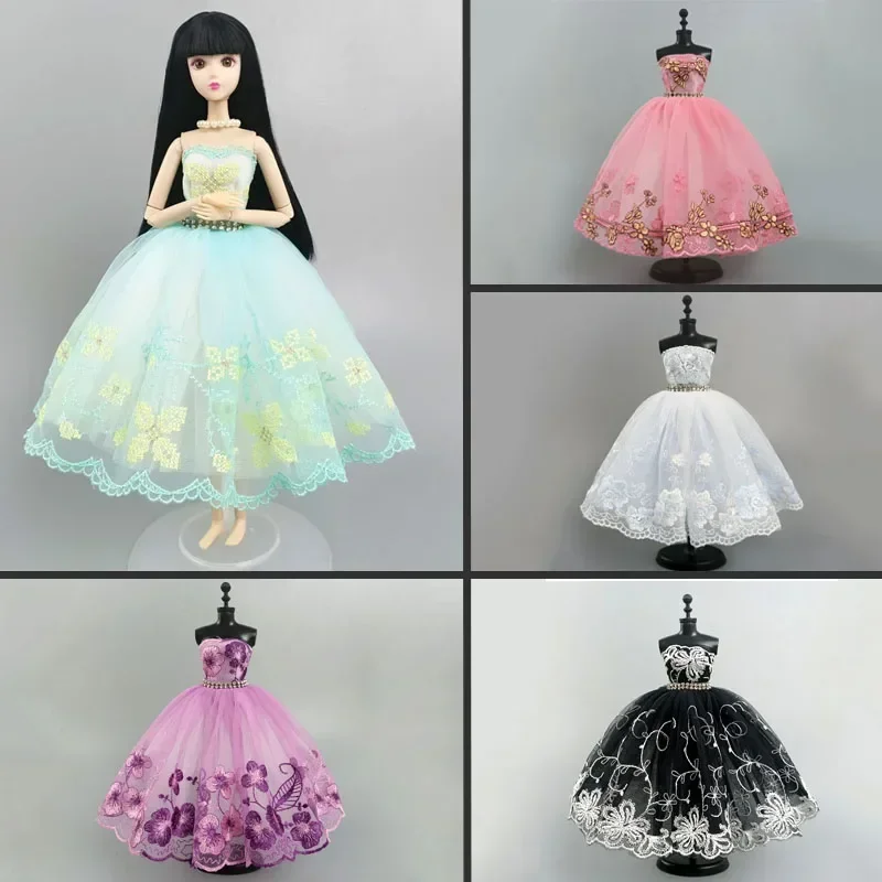 Fashion Ballet Tutu Dress For Barbie Doll Outfits Clothes 1/6 Doll Accessories Rhinestone 3-layer Skirt Ball Party Gown Girl Toy