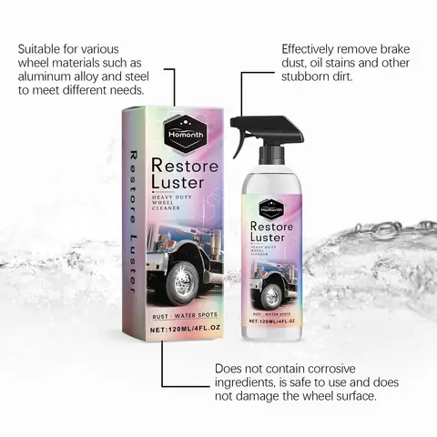 हेवी ड्यूटी व्हील क्लीनर व्हील हब डीग्रीजर एंटी-एजिंग डस्ट फोम क्लीनर कंडीशनर 10 best sales पहिया क्लीनर - №5